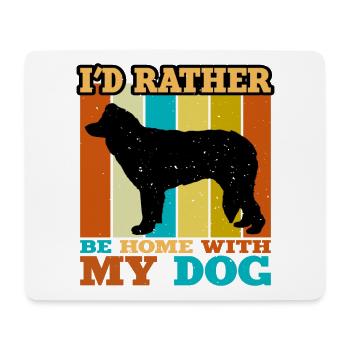 Welsh Sheepdog Dog Lover Silhouette Vintage Sunset - Tapis de souris (format paysage) - blanc - Devant