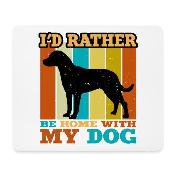 Uruguayan Cimarron Dog Silhouette Retro Sunset - Mouse Pad (horizontal) - white - Front