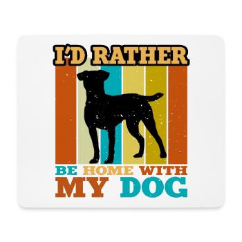 Patterdale Terrier Dog Silhouette Retro Sunset - Mouse Pad (horizontal) - white - Front