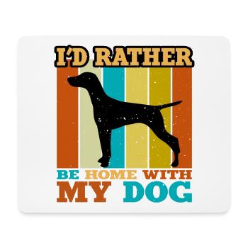 Vizsla Dog Lover Silhouette Vintage Sunset - Tapis de souris (format paysage) - blanc - Devant