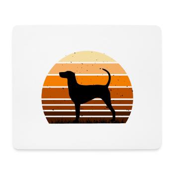 Kerry Beagle Dog Lover Silhouette Vintage Sunset - Tapis de souris (format paysage) - blanc - Devant