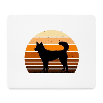 Kai Ken Dog Lover Silhouette Vintage Sunset - Mouse Pad (horizontal) - white - Front