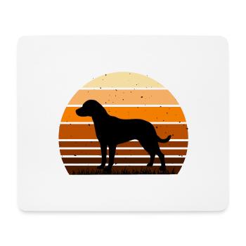 Uruguayan Cimarron Dog Silhouette Retro Sunset - Mouse Pad (horizontal) - white - Front