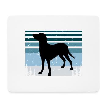 Bleu De Gascogne Petit Dog Silhouette Retro Sunset - Tapis de souris (format paysage) - blanc - Devant