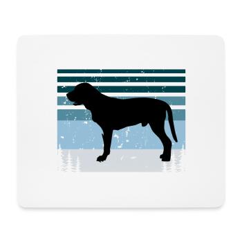 Broholmer Dog Lover Silhouette Vintage Sunset - Tapis de souris (format paysage) - blanc - Devant