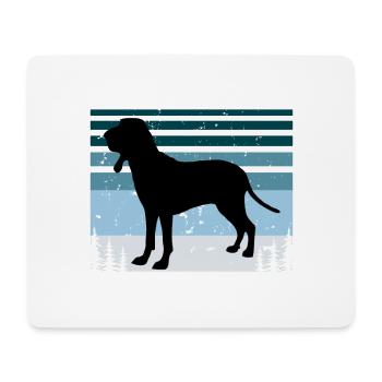Braco Italiano Dog Lover Silhouette Vintage Sunset - Tapis de souris (format paysage) - blanc - Devant