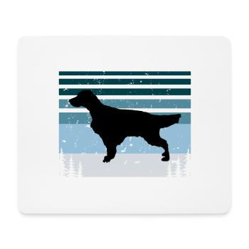 Englisch Setter Hundeliebhaber Silhouette Vintage Sonnenuntergang - Mousepad (Querformat) - Weiß - Vorne