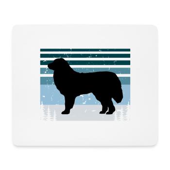 Great Pyrénées Dog Lover Silhouette Vintage Sunset - Tapis de souris (format paysage) - blanc - Devant