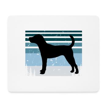 Jack Russell Hundeliebhaber Silhouette Vintage Sonnenuntergang - Mousepad (Querformat) - Weiß - Vorne