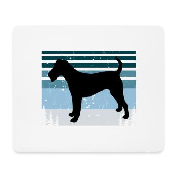 Irish Terrier Dog Lover Silhouette Vintage Sunset - Mouse Pad (horizontal) - white - Front