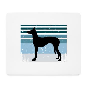 Ibizan Hound Hund Liebhaber Silhouette Vintage Sonnenuntergang - Mousepad (Querformat) - Weiß - Vorne