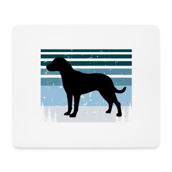 Uruguayan Cimarron Dog Silhouette Retro Sunset - Mouse Pad (horizontal) - white - Front