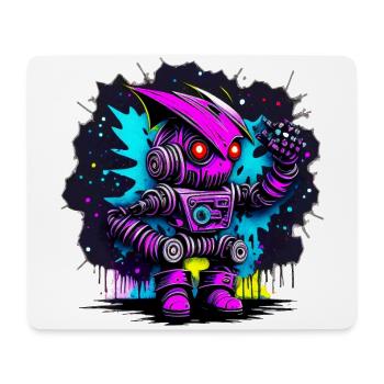 Evil Robot Series 009 - Mouse Pad (horizontal) - white - Front