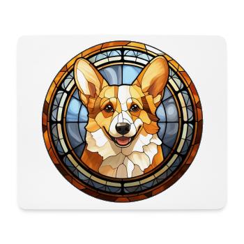 Pembroke Welsh Corgi Hunderasse Aquarellglas - Mousepad (Querformat) - Weiß - Vorne