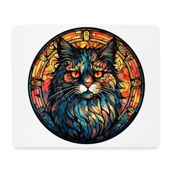 Cymric Katzenrasse Aquarellglas - Mousepad (Querformat) - Weiß - Vorne