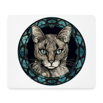 Javanische Katzenrasse Aquarellglas - Mousepad (Querformat) - Weiß - Vorne