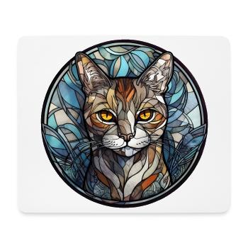 Manx Cat Breed Aquarelle Verre - Tapis de souris (format paysage) - blanc - Devant