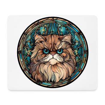Verre aquarelle de race de chat persan - Tapis de souris (format paysage) - blanc - Devant