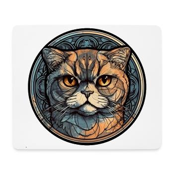 Scottish Fold Katzenrasse Aquarellglas - Mousepad (Querformat) - Weiß - Vorne