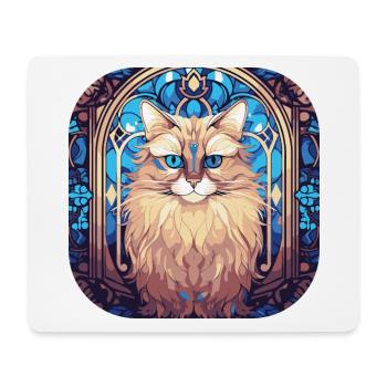 Bunte Birmakatzenrasse Aquarellmalerei - Mousepad (Querformat) - Weiß - Vorne