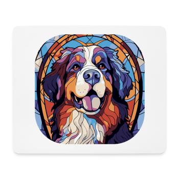 Colorful Bernese Mountain Dog Breed Watercolor Gla - Mouse Pad (horizontal) - white - Front