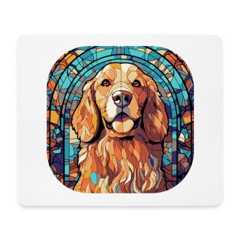 Colorée Golden Retriever Dog Race Aquarelle - Tapis de souris (format paysage) - blanc - Devant