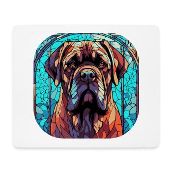 Colorful English Mastiff Dog Breed Watercolor Glas - Mouse Pad (horizontal) - white - Front