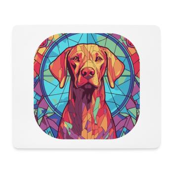 Colorful Vizsla Dog Breed Watercolor Glass Paintin - Mouse Pad (horizontal) - white - Front