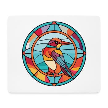 Oiseau coloré Aquarelle Animal Animal Illustration - Tapis de souris (format paysage) - blanc - Devant