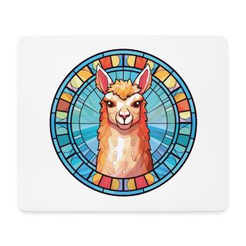 Alpaca Colorful Watercolor Animal Pet Illustration - Mouse Pad (horizontal) - white - Front