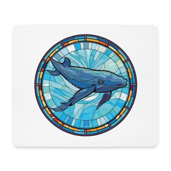 Blue Whale Colorful Watercolor Animal Illustration - Mouse Pad (horizontal) - white - Front