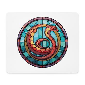 Cobra Colorful Aquarelle Animal Animal Illustration - Tapis de souris (format paysage) - blanc - Devant