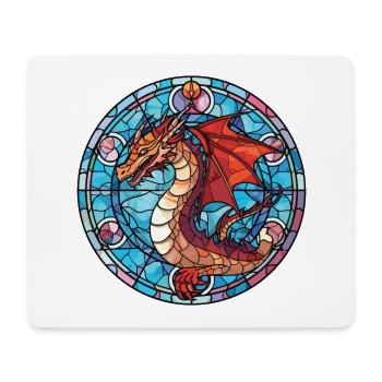 Drache Buntes Aquarell Tier Haustier Illustration - Mousepad (Querformat) - Weiß - Vorne