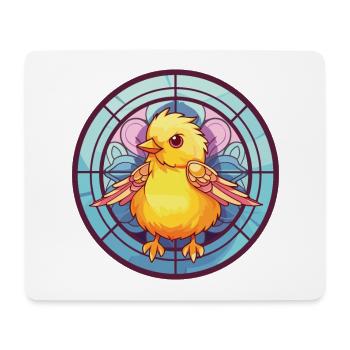 Chick Colorful Watercolor Animal Pet Illustration - Mouse Pad (horizontal) - white - Front
