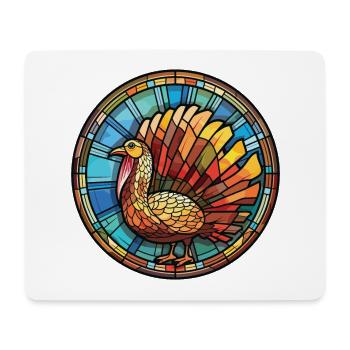 Gobbler Bunte Aquarell-Tierillustration - Mousepad (Querformat) - Weiß - Vorne