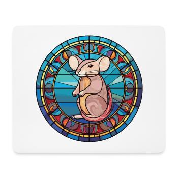 Souris Aquarelle colorée Animal Animal Illustration - Tapis de souris (format paysage) - blanc - Devant