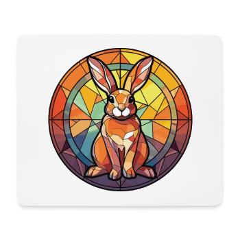 Lapin Aquarelle colorée Animal Animal Illustration - Tapis de souris (format paysage) - blanc - Devant