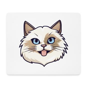 Cat Colorful Watercolor Animal Cat Illustration - Mouse Pad (horizontal) - white - Front