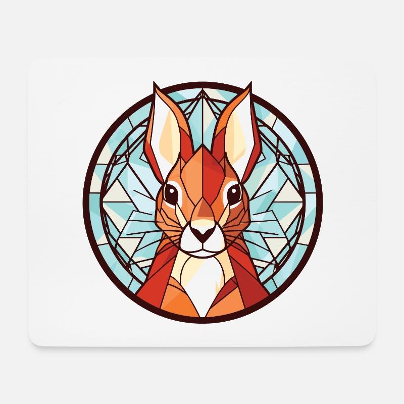 Eichhörnchen Bunte Aquarell-Tierillustration - Mousepad (Querformat) - Weiß