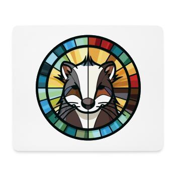 Skunk Aquarelle colorée Animal Animal Illustration - Tapis de souris (format paysage) - blanc - Devant