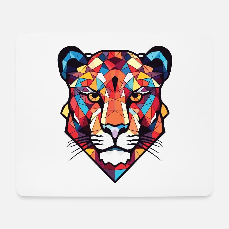 Jaguar Buntes Aquarell Tier Haustier Illustration - Mousepad (Querformat) - Weiß