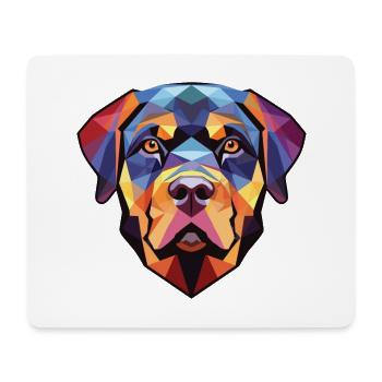 Rottweiler Hund Buntes Aquarell Tier Karikatur - Mousepad (Querformat) - Weiß - Vorne