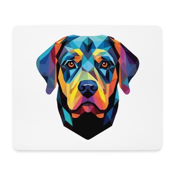 Rottweiler Hund Buntes Aquarell Tier Karikatur - Mousepad (Querformat) - Weiß - Vorne