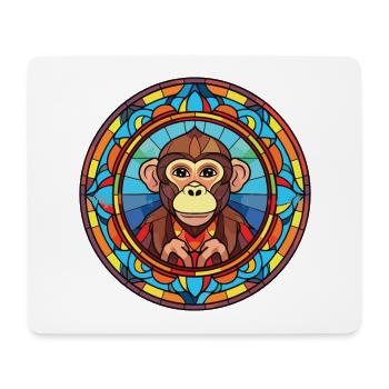 Affe Buntes Aquarell Tier Haustier Illustration - Mousepad (Querformat) - Weiß - Vorne