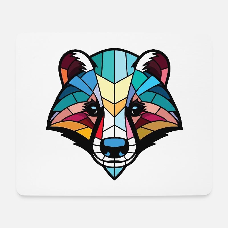 Dachs Buntes Aquarell Tier Haustier Illustration - Mousepad (Querformat) - Weiß