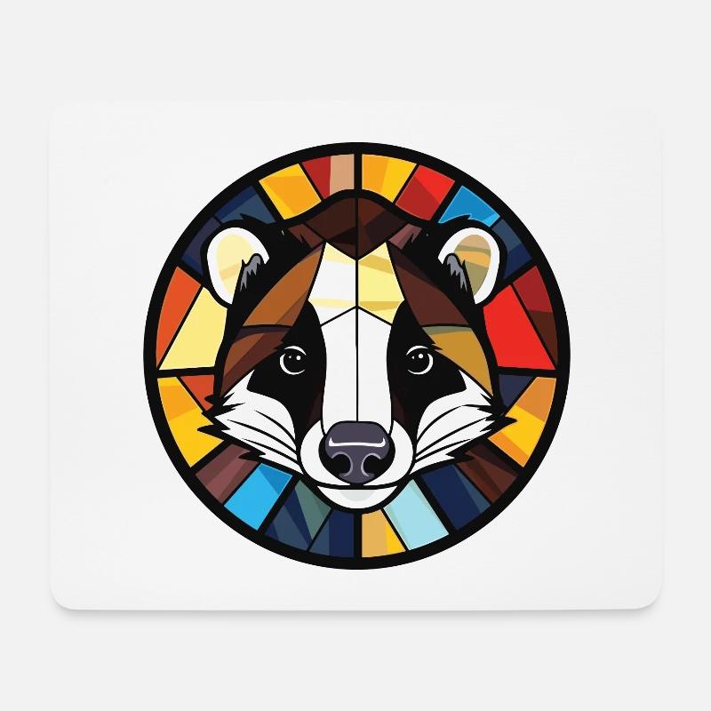 Dachs Buntes Aquarell Tier Haustier Illustration - Mousepad (Querformat) - Weiß