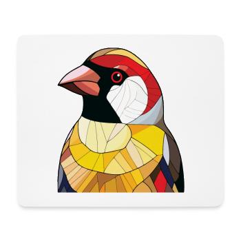 Stieglitz Buntes Aquarell Tier Illustration - Mousepad (Querformat) - Weiß - Vorne