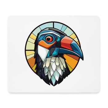 Magpie Colorful Watercolor Animal Pet Illustration - Mouse Pad (horizontal) - white - Front