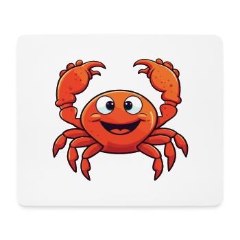 Craw Cartoon Kawaii Aquarelle Illustration - Tapis de souris (format paysage) - blanc - Devant