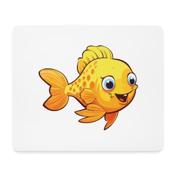 Fish Cartoon Kawaii Watercolor Illustration - Mouse Pad (horizontal) - white - Front